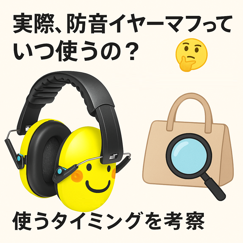 実際、防音イヤーマフっていつ使うの？🤔使うタイミングを考察🔎